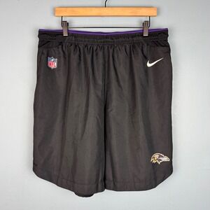 Nike Dri Fit Baltimore Ravens NFL On Field Training Shorts Mens 2XL Black Purple